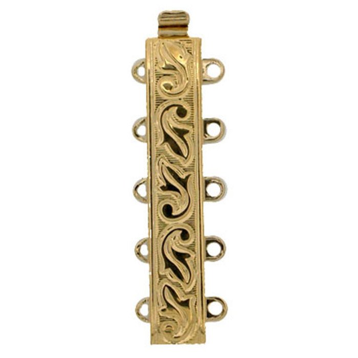 5 strand bracelet clasp and ornamental design perfect for bracelets  sliderclasp, rectangular multi-row / -strand