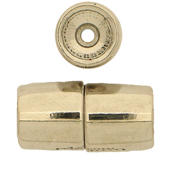 Magnet clasp also suitable for gluing leather ribbons up to 7 mm diameter