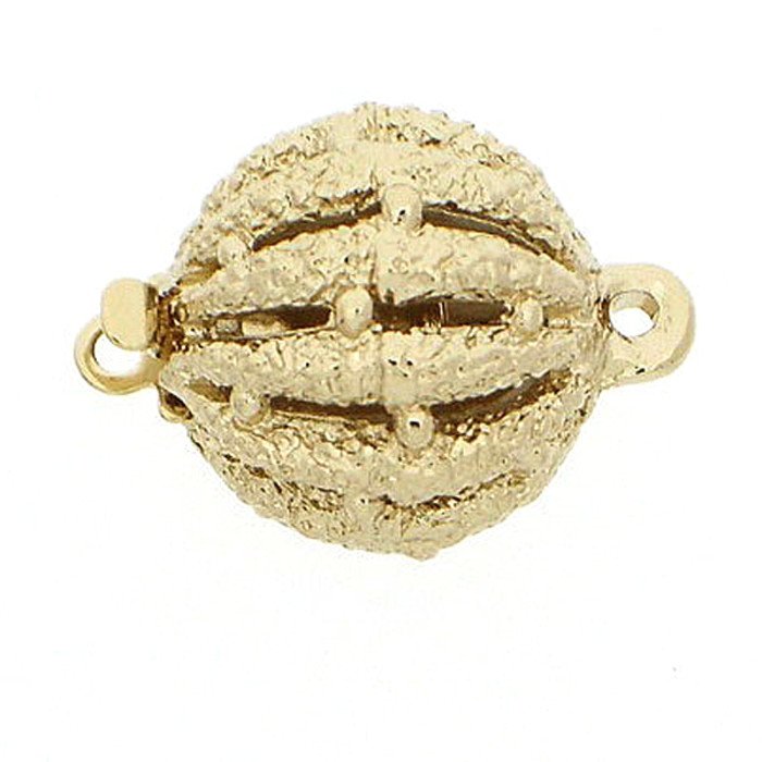 Ball clasp with perforated surface