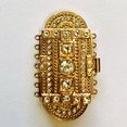 box clasp for 7 strands with spring mechanism in classic art deco design ornamented with many crystals 14703-07-01-00-001