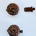 Clasp with springtongue mechanism 1-row clasp with textured surface. Rose flower design for necklaces and bracelets 14390-01-48-00-000