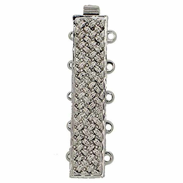 5-row / multi-row clasp  with perforated and textured surface perfect for bracelets