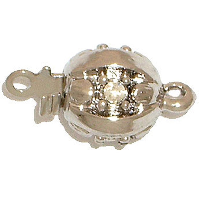 Ball clasp with structurated surface and springtongue