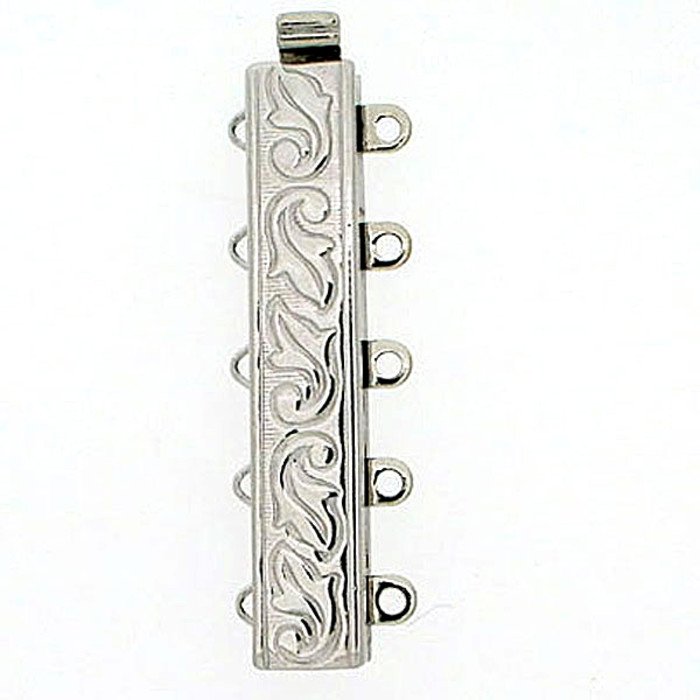 5 strand bracelet clasp and ornamental design perfect for bracelets , sliderclasp, rectangular multi-row / -strand