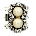 pearl clasp with 3 rows and springtongue mechanism IKP 7mm 13543-03-06-0w-a00